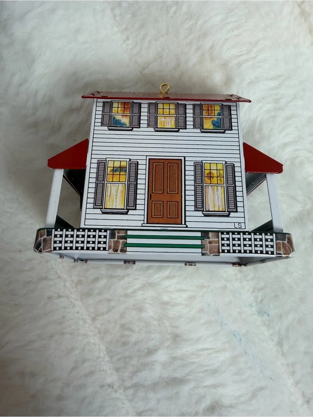 Hallmark White and Black Barcode Box Ornament Packaging